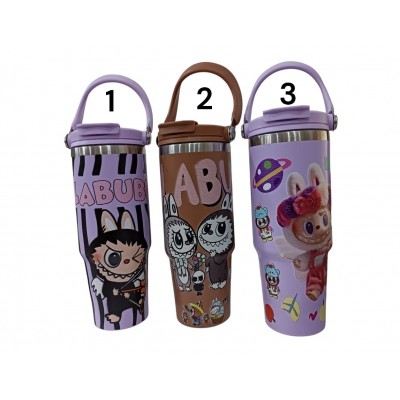 ✦4TB-4052 TERMO DE ACERO INOXIDABLE DE SERIE LABUBU 900ML