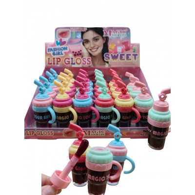 5MA-503 LIP GLOSS TINTA FASHION GIRL CON APLICADOR GRUESO MAGIC YOUR LIFE X24PCS