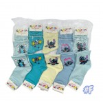 4TR-4012 MEDIAS SANRIO LARGAS DE ALGODON  STITCH X 10 PARES #B