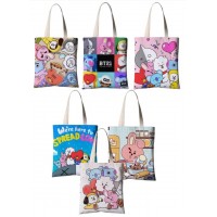 P14-026 BOLSO DE LONA KAWAII BTS 40*35CM #A