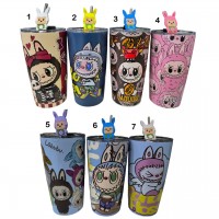 4TB-4050 TERMO DE ACERO INOXIDABLE CON PITILLO LABUBU 600ML 