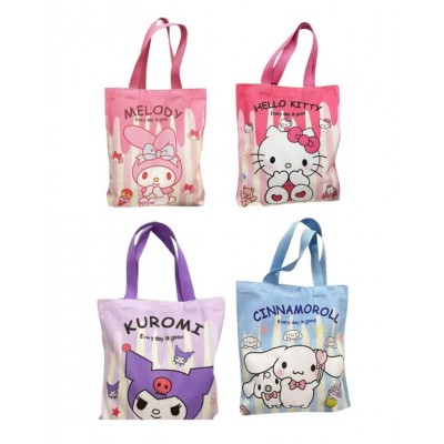 P14-027 BOLSO DE LONA KAWAII SANRIO 27*30CM