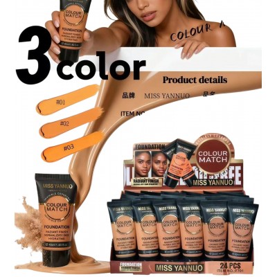 6MA-701 BASE LIQUIDA OSCURA COLOR MATCH MISS YANNUO X 24PCS 