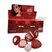 3MA-0082 DUO DE ILUMINADOR Y POLVO COMPACTO ROSA LOVE VOGUE X 12 PCS