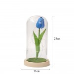 P14-031 LAMPARA DE ROSA ETERNA ENCAPSULADA CON LUZ #D