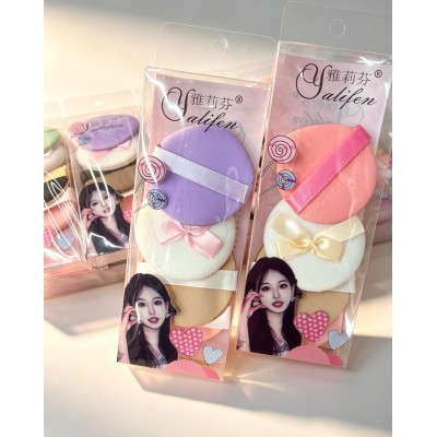 7AC-091  CAJITA ESPONJA FACIAL YALIFEN X 4PCS
