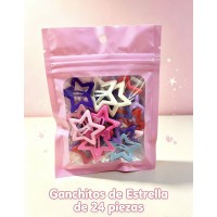 8AC-01 PAQUETE 3.2 CM GANCHITOS ESTRELLA 24PCS 8AC-01 PAQUETE 3.2 CM GANCHITOS ESTRELLA 24PCS
