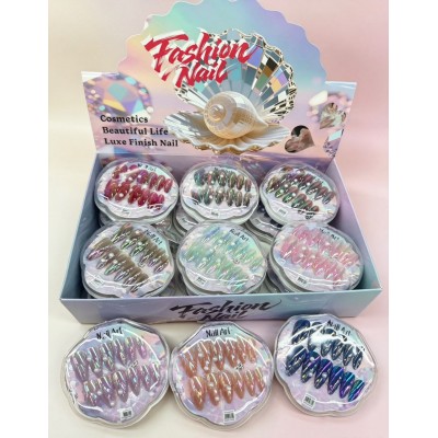 7MA-01 CAJA UÑAS POSTIZAS C DIAMANTE X12