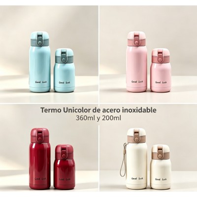 7TE-090 TERMO UNICOLOR DE ACERO INOXIDABLE 