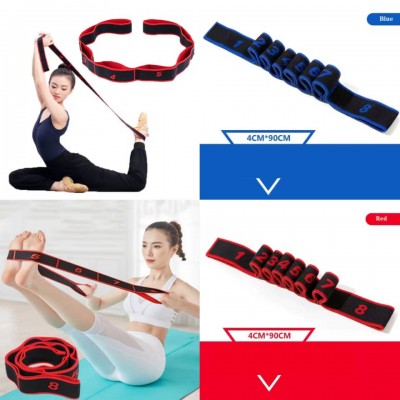 A14-040 CINTURON DE ESTIRAMIENTO PARA YOGA Y DANZA 8 SECCIONES 