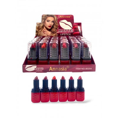 5MA-8020 LABIAL MATTE CREMOSO EN BARRA  ANNASIA X24PCS
