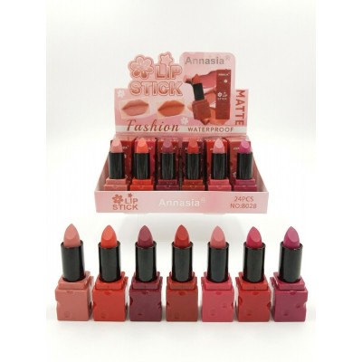 9MA-8028 LABIAL EN BARRA MATTE FLOR ANNASIA X 24PCS 