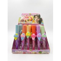 9MA-8034 LABIAL MAGICO ESCARCHADO CON ANILLO DE HELADO X 24PCS 9MA-8034 LABIAL MAGICO ESCARCHADO CON ANILLO DE HELADO X 24PCS
