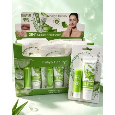 8MA-2639 BALSAMO Y CREMA DE MANO 2 EN 1 DE ALOE VERA X12 PCS 