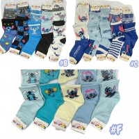 4TR-4012 MEDIAS SANRIO LARGAS DE ALGODON STITCH X 10 PARES #B 4TR-4012 MEDIAS SANRIO LARGAS DE ALGODON STITCH X 10 PARES #B