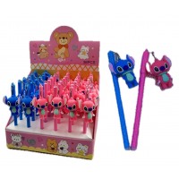 3PP-7556 LAPICERO DE STITCH Y ANGELA TINTA NEGRA X 36 PCS 