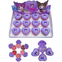 MA-R1775  RUBOR EN CREMA CON ESPONJA DE CORAZON DE KUROMI CAJA 12 PCS 