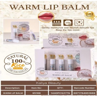 8MA-95166 CAJA BALSAMO LABIAL HIDRATANTE 24H DE ARROZ  24 PCS