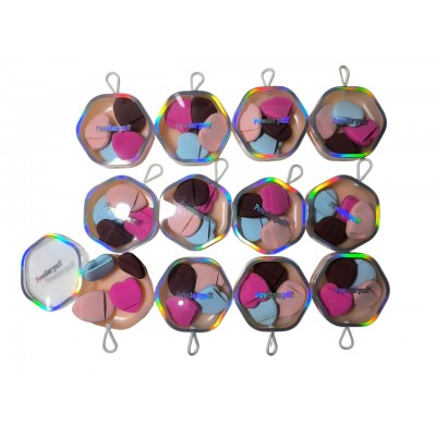 2MA-0005 BORLA DE MAQUILLAJE PEQUEÑA X 4 PCS 