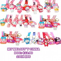 P14-003 LLAVERO ANIMADO DE MY MELODY Y CINNA SURTIDO 