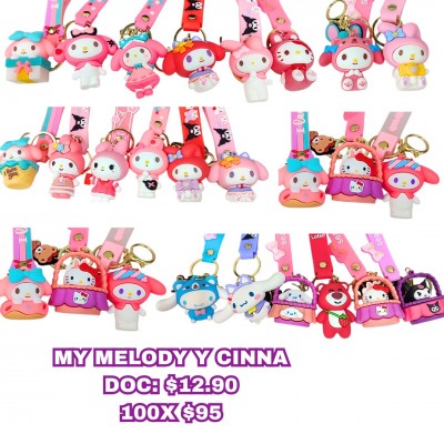 P14-003 LLAVERO ANIMADO DE MY MELODY Y CINNA SURTIDO 