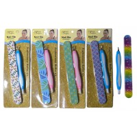 2CU-6233 SET DE LIMA Y PATA DE CABRA PARA MANICURA 