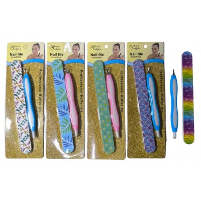 2CU-6233 SET DE LIMA Y PATA DE CABRA PARA MANICURA 
