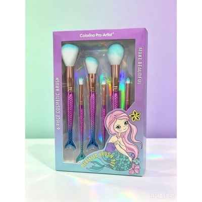 8AC-9021 SET DE BROCHAS PUNTA DE SIRENA X6
