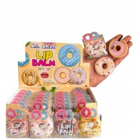 MA-8090 CAJA DE LIP BALM EN FORMA DE DONA 24PCS 