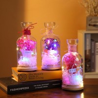 P14-033 LAMPARA DE ROSA ETERNA ENCAPSULADA CON LUZ #F