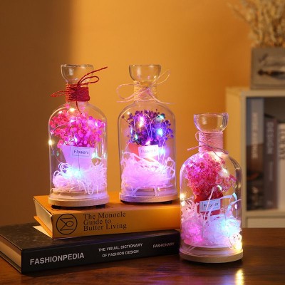 P14-033 LAMPARA DE ROSA ETERNA ENCAPSULADA CON LUZ #F