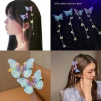 A4-046 GANCHITOS DE MARIPOSA PARA EL CABELLO X PAR