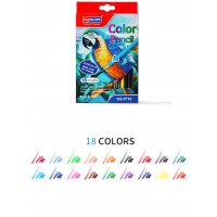 A1-068 CAJITA LAPICES COLORES 18 COLORES (BUEN CALIDAD)