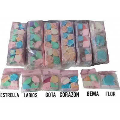 A1-078 ESPONJAS MULTICOLOR PARA MAQUILLAJE