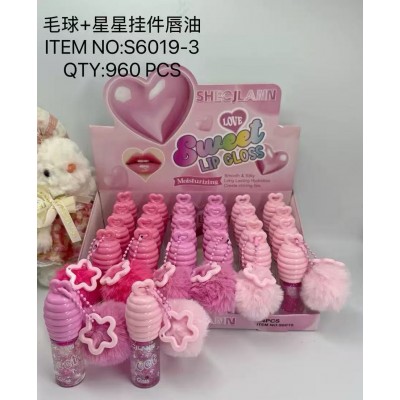 5MA-6019-3 LIP GLOSS MAGICO SWEET LLAVERO CON APLICADOR GRUESO X24PCS