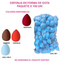 6MA-6505 ESPONJA EN FORMA DE GOTA X 100 UNI
