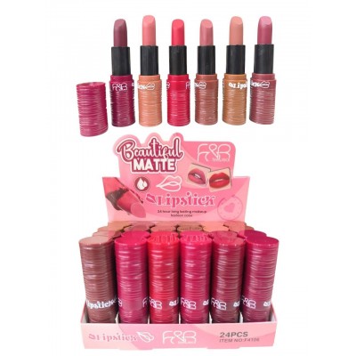 5MA-4106 LIP STICK LABIAL CREMOSO 6 TONOS FEEL REAL X24PCS