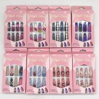 ★J-077 DOCENA ROSADA DE UNAS CUADRADAS(12CAJA)
