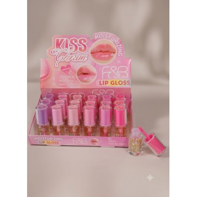 8MA-2058 LIP GLOSS KISS CHARAM APLICADOR DELGADO 24PCS