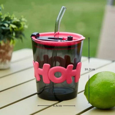 5TB-5069 PEQUENO VASO HOHO DE VIDRIO CON PITILLO 350ML