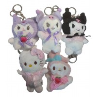A3-044 LLAVERO PELUCHE CON LAZO SANRIO 12*6