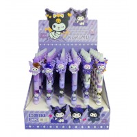 A12-068 BOLÍGRAFOS ANIMADOS DE GEL AZUL CON BORRA DE KUROMI 36PCS #B