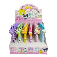 A12-063 BOLÍGRAFOS ANIMADOS DE GEL AZUL CON BORRA DE SANRIO 36PCS #A