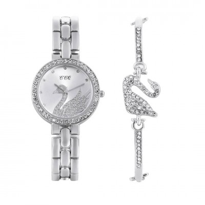 ★1-071 RELOJ CON PULSERA PARA DAMA DE CISNE 