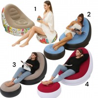 A14-012 SOFA PUFFS PORTATIL INFLABLE CON POSA PIE 27X24X12CM