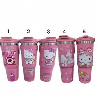 A14-003 TERMO DE ACERO INOXIDABLE CON ASA DE HELLO KITTY  900ML 