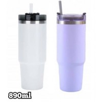 A6-047 TERMO DE VIAJE CON TAPA Y PITILLO VACUUM 890ML