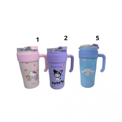 A14-009 TERMO DE ACERO INOXIDABLE CON ASA DE SANRIO  860ML
