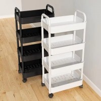 TR-013 CARRITO AUXILIAR 4 NIVELES 85CM X 32CM DE PLÁSTICO 