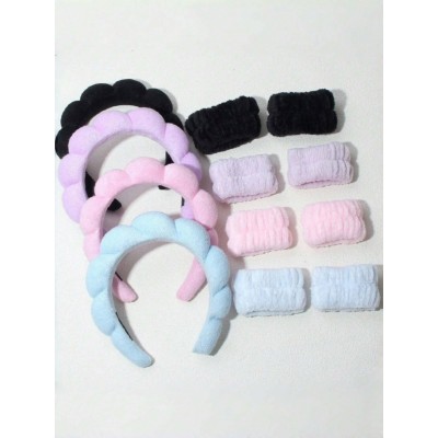 A14-014 SET DE 3 PIEZAS DE CINTA PARA EL CABELLO Y BANDANA PARA MUÑECA DE BAÑO 